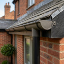 76mm Aluminium Gutter Outlet Spigot Extender – 250mm — RAL 7022 (in use)