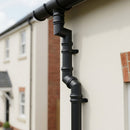 76mm Diameter Traditional Aluminium Downpipe Bends 92.5° & 112.5° — RAL 7016 / 92.5 Degrees (in use)