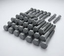 M8 x 70mm Hex Head Coach Screws, Stainless Steel (50 Pack) — RAL 7037