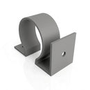 Aluminium Downpipe Clip 63mm Dia with 25mm Wall Offset — RAL 7037
