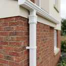 Traditional Downpipe Length 72x72mm x 3m Non-Eared Socket — RAL 9016 (in use)