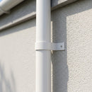 Aluminium Downpipe Clip 76mm Diameter — RAL 9016 (in use)