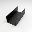 Aluminium Box Gutter Sample — 150mm Profile — Textured Black