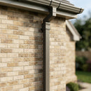 Traditional Downpipe Length 72x72mm x 3m Non-Eared Socket — RAL 7022 (in use)