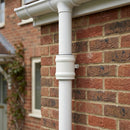 Traditional Aluminium Downpipe Socket 63mm Dia Non-Eared — RAL 9010 (in use)