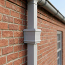 Traditional Downpipe Spare Socket 72x72mm Non-Eared — RAL 7035 (in use)