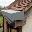 Aluminium Coping Stop End – Secret Fix 75mm — RAL 7036 (in use)