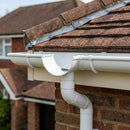 Half Round Aluminium Gutter Outlet 76mm – Marine Grade — RAL 9016 (in use)