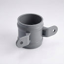 Traditional Downpipe Spare Socket 63mm Dia with Eared Fixings — RAL 7037
