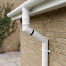 Traditional Adjustable Swanneck 63mm Diameter Aluminium Downpipe — RAL 9016 (in use)