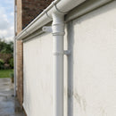 Traditional Aluminium Downpipe Sample — RAL 9016 / 63mmØ (in use)