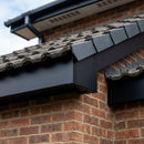 L Return Fascia Board Angle Covers – Aluminium Corner Fascia — RAL 9005 / 135 Deg External Angle (in use)