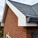 V Return Aluminium Fascia Board Gable Box Ends — RAL 9016 (in use)