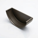 Half Round Aluminium Gutter Stop End - 125mm — RAL 7022