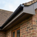 Aluminium Soffit Boards – Plain or Vented with Exterior Coating — RAL 7022 / 180mm Wide | Vented (in use)