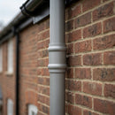 Traditional Aluminium Downpipe Socket 63mm Dia Non-Eared — RAL 7036 (in use)