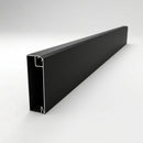 U Return Aluminium Fascia Board 30x25mm – 3m Length — Textured Black
