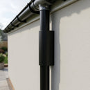 76mm Diameter Aluminium Downpipe Access Plate — RAL 9005 (in use)