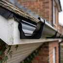 Moulded Ogee Gutter Fascia Bracket 125 x 100mm — RAL 9005 (in use)