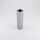 Aluminium Flush Joint Downpipe Sample — RAL 9006 / 72x72mm