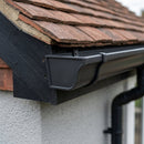 Moulded Ogee Gutter Left Hand Stop End 125 x 100mm — RAL 7021 (in use)