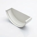 Half Round Aluminium Gutter Stop End - 125mm — RAL 9016