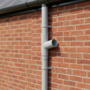 76mm Diameter Flush Joint Downpipe Branches — RAL 7035 / 112.5 Degrees (in use)