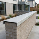 Aluminium Coping Length 3m - Secret Fix Powder Coated — RAL 7035 (in use)
