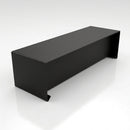 Aluminium Coping Stop End – Secret Fix 75mm — Textured Black