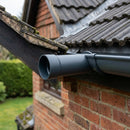 63mm Diameter Gutter Outlet Spigot Extender — RAL 7016 (in use)