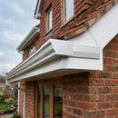 L Return Fascia Board Angle Covers – Aluminium Corner Fascia — RAL 9006 / 135 Deg Internal Angle (in use)
