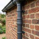 Traditional Aluminium Downpipe Socket 63mm Dia Non-Eared — RAL 7016 (in use)