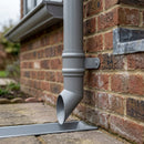 Traditional Aluminium Downpipe Shoe 63mm Diameter — RAL 7036 (in use)