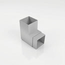 Flush Joint Aluminium Downpipe Bend 72x72mm — RAL 9006 / 92.5 Degrees