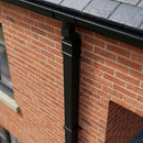 Traditional Downpipe Length 72x72mm x 3m Non-Eared Socket — RAL 9005 (in use)