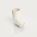 76mm Diameter Flush Joint Aluminium Downpipe Bends — RAL 9010 / 112.5 Deg