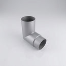 76mm Diameter Flush Joint Aluminium Downpipe Bends — RAL 9006 / 92.5 Deg