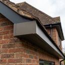 Aluminium Soffit Board Joint Cover — RAL 7022 (in use)