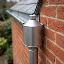 Touch Up Paint 125ml for Downpipe Metal Ends — RAL 9006 (in use)