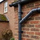 63mm Diameter Traditional Downpipe Branches 92.5° & 112.5° — RAL 7016 / 112.5 Degrees (in use)