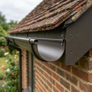 130mm Deepflow Gutter Side Rafter Bracket – Aluminium — RAL 7022 (in use)