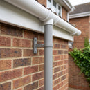 Adjustable Aluminium Pipe Clip 76mm Diameter — RAL 7036 (in use)