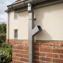 72x72mm Flush Joint Downpipe Branches — 92.5° & 112.5° — RAL 7036 / 112.5 Degrees (in use)