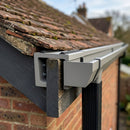 Aluminium Coping Fixing/Joint Brackets 1500mm Centres — RAL 7036 (in use)