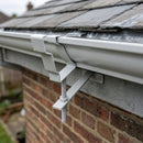 Moulded Ogee Gutter Rise and Fall Bracket 125 x 100mm — RAL 7035 (in use)