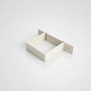Aluminium Downpipe Clip 72×72mm with 5mm Wall Spacing — RAL 9010