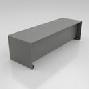 Aluminium Coping Stop End – Secret Fix 75mm — RAL 7037