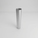 Aluminium Flush Joint Downpipe Sample — RAL 9006 / 76mmØ