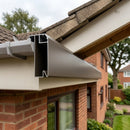 U Return Aluminium Fascia Board 30x25mm – 3m Length — RAL 7022 (in use)