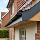 L Return Aluminium Fascia Board 30mm – 3m — RAL 7021 (in use)